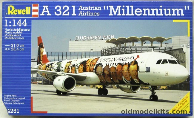 Revell 1/144 Airbus A321 Austrian Airlines Millennium, 04251 plastic model kit